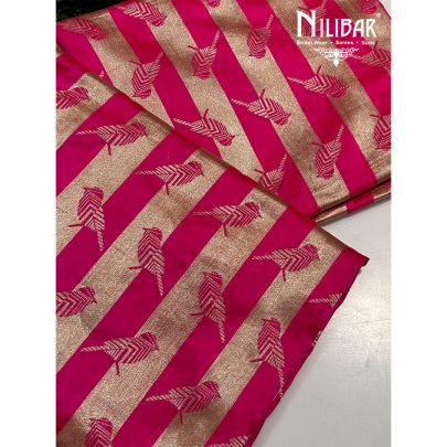 Hot Pink Silk Saree