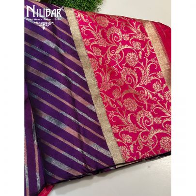 Purple Silk Saree