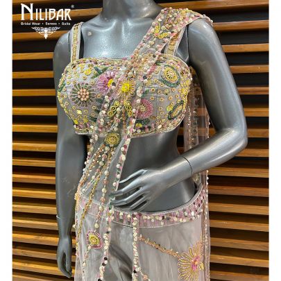 Lilac Silk Indo-Western Set