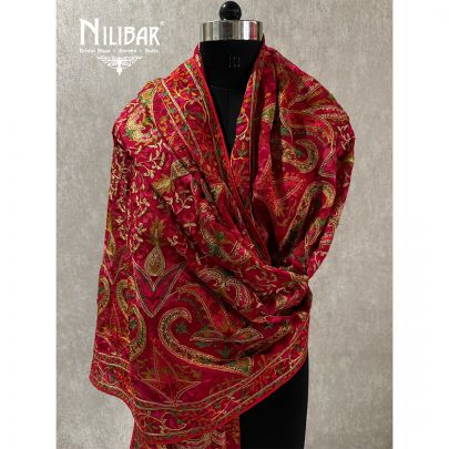 Red Meroon Georgette Dupatta