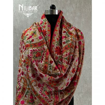 Pastel Pink Georgette Dupatta