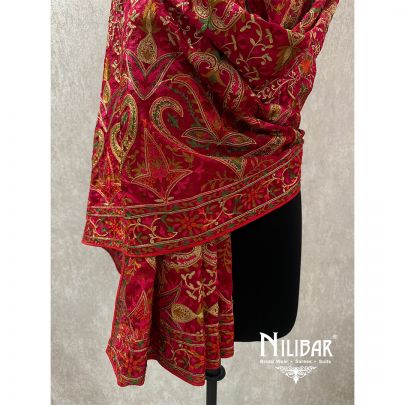 Red Meroon Georgette Dupatta