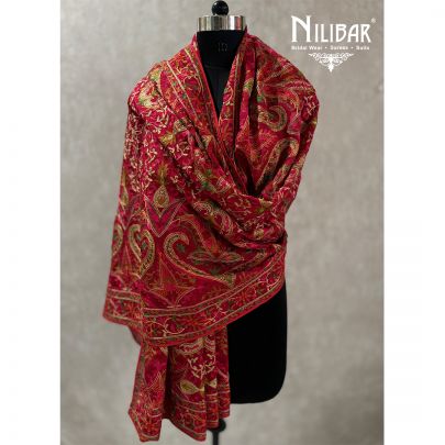 Red Meroon Georgette Dupatta