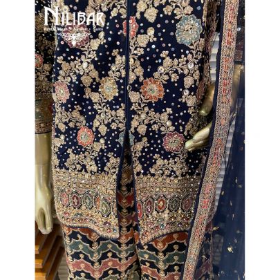 Dark Blue Georgette Garara Suit Set