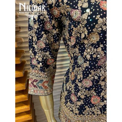 Dark Blue Georgette Garara Suit Set
