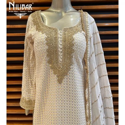Light Grey Georgette Garara Suit Set