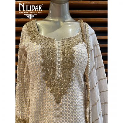Light Grey Georgette Garara Suit Set