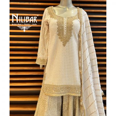 Light Grey Georgette Garara Suit Set