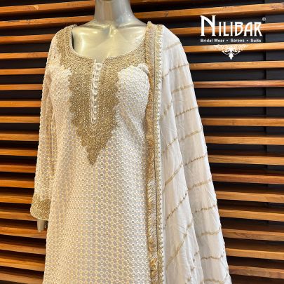 Light Grey Georgette Garara Suit Set