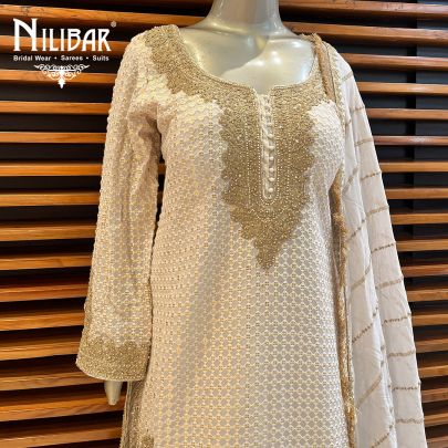 Light Grey Georgette Garara Suit Set