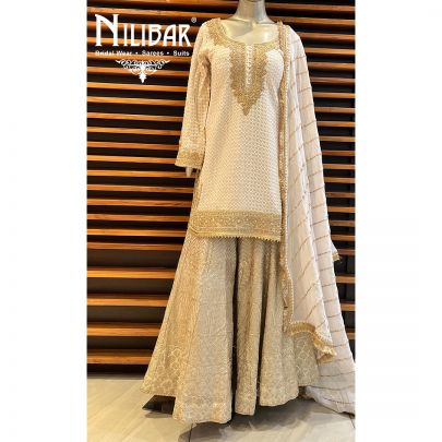 Light Grey Georgette Garara Suit Set