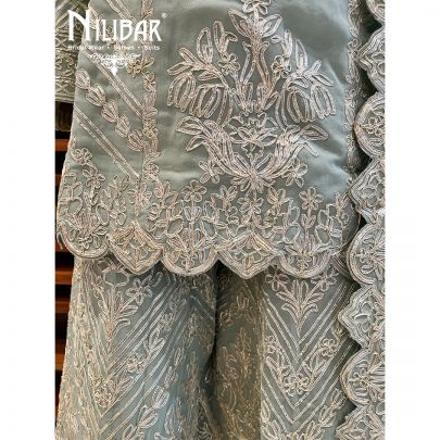 Pista Green Organza Garara Suit Set