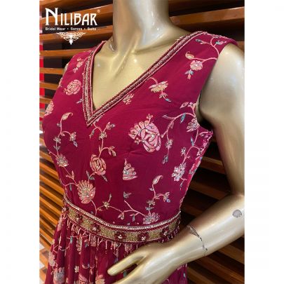 Crimson Georgette Jumpsuit