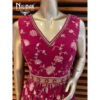 Crimson Georgette Jumpsuit