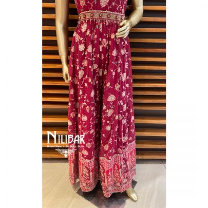 Crimson Georgette Jumpsuit