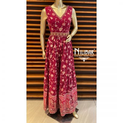 Crimson Georgette Jumpsuit