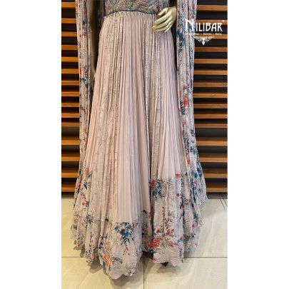 Grey Chinon Gown