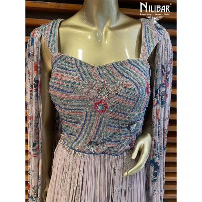 Grey Chinon Gown