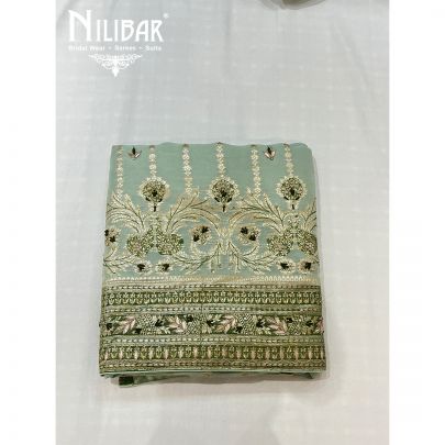 Mint Green Georgette Unstitched Suit
