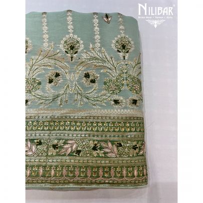 Mint Green Georgette Unstitched Suit