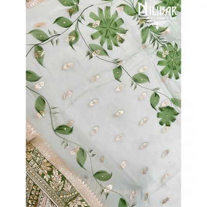 Mint Green Georgette Unstitched Suit