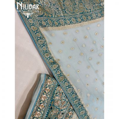 Baby Blue Georgette Unstitched Suit