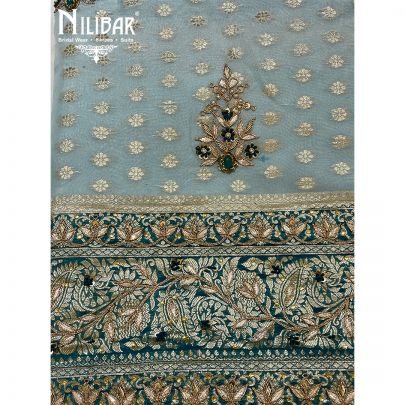 Baby Blue Georgette Unstitched Suit