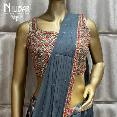 Dark Blue Silk Saree