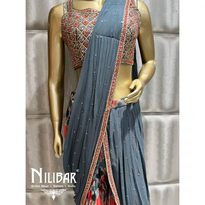 Dark Blue Silk Saree
