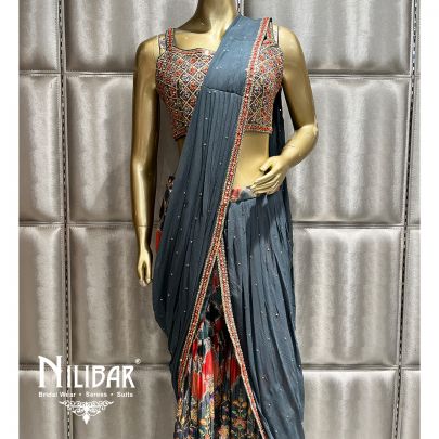 Dark Blue Silk Saree