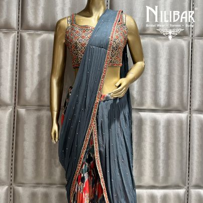 Dark Blue Silk Saree