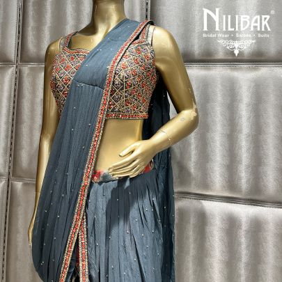 Dark Blue Silk Saree