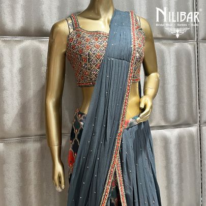 Dark Blue Silk Saree