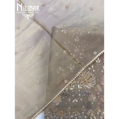 Oat Gold Lamé Unstitched Suit