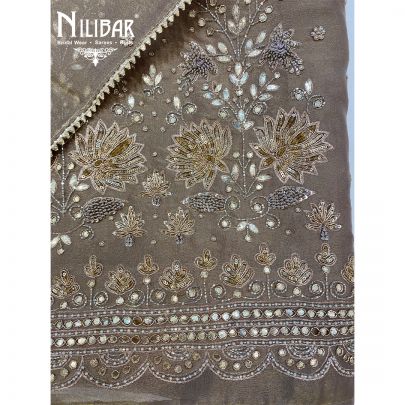 Oat Gold Lamé Unstitched Suit