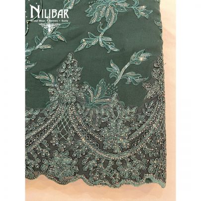 Dark Green Georgette Unstitched Suit