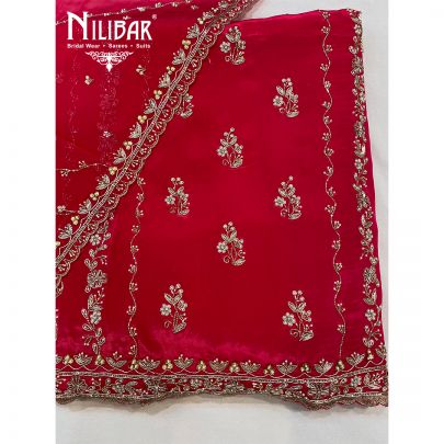 Hot Pink Crepe Unstitched Suit