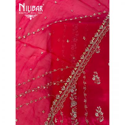 Hot Pink Crepe Unstitched Suit