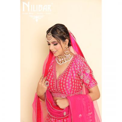 Rani Pink Silk Bridal Lehenga