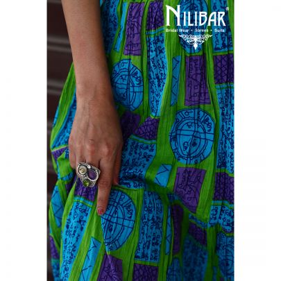 Multicolor Cotton Long Skirt