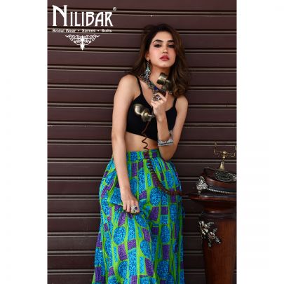 Multicolor Cotton Long Skirt