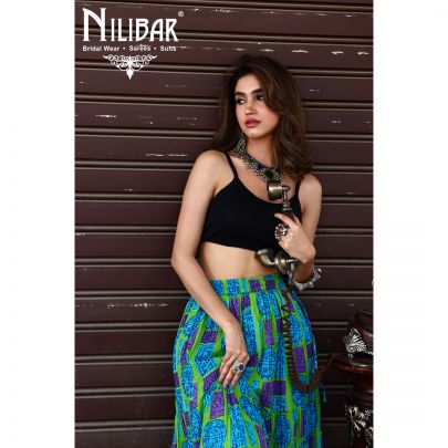 Multicolor Cotton Long Skirt