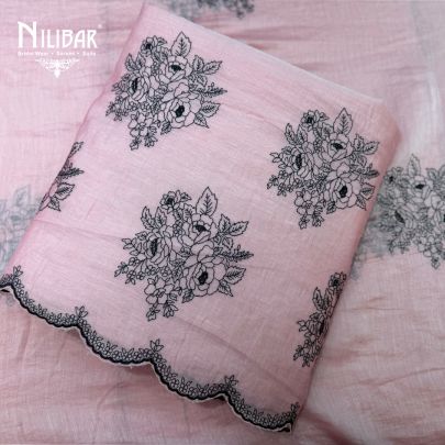 Peach Mul Cotton Shirt Paired With Cotton Bottom & Dupatta