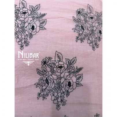 Peach Mul Cotton Shirt Paired With Cotton Bottom & Dupatta