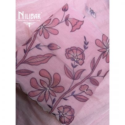 Baby Pink Mul Cotton Shirt Paired With Cotton Bottom & Dupatta