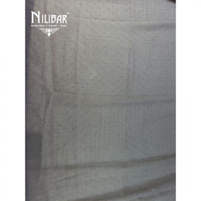 Baby Pink Crush Tissue Shirt Paired With Plain Silk Bottom Unstitched Suit