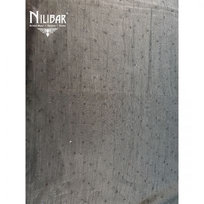 Mint Green Tissue Shirt Paired With Plain Silk Bottom Unstitched Suit