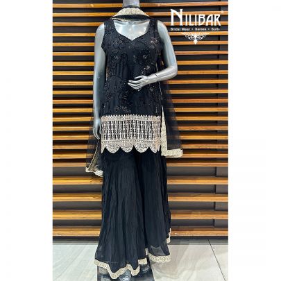 Black Georgette Garara Suit
