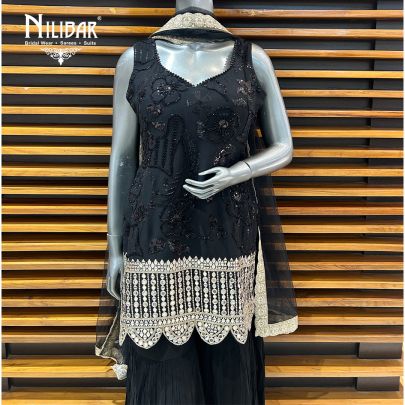 Black Georgette Garara Suit