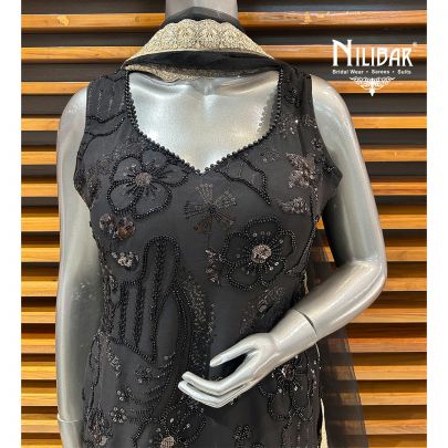 Black Georgette Garara Suit